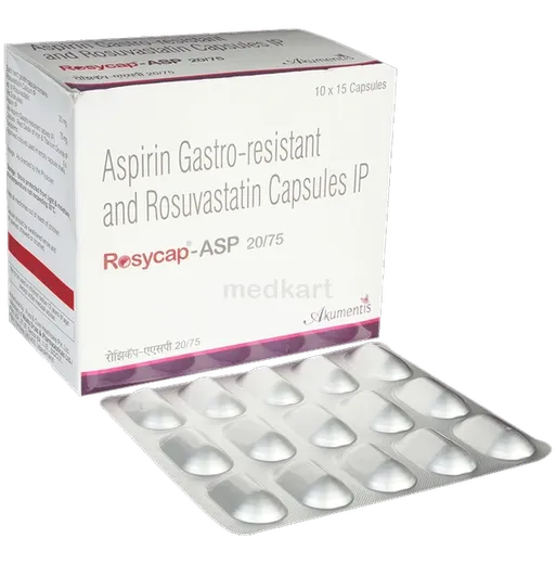 rosycap asp 20/75 capsule 15's